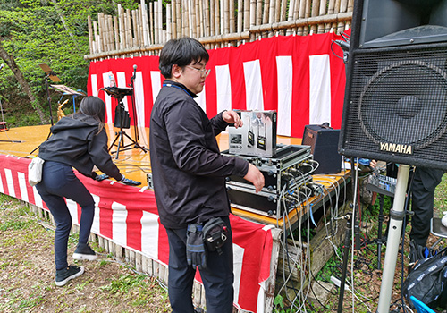 丸森桜まつりのPAを担当しました